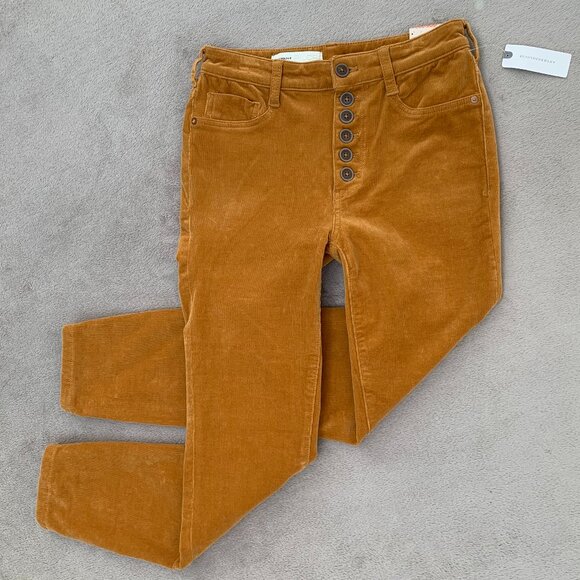 Anthropologie Pilcro Skinny High Rise Skinny Button Fly Corduroy Jeans Sz27 NWT - Picture 5 of 16